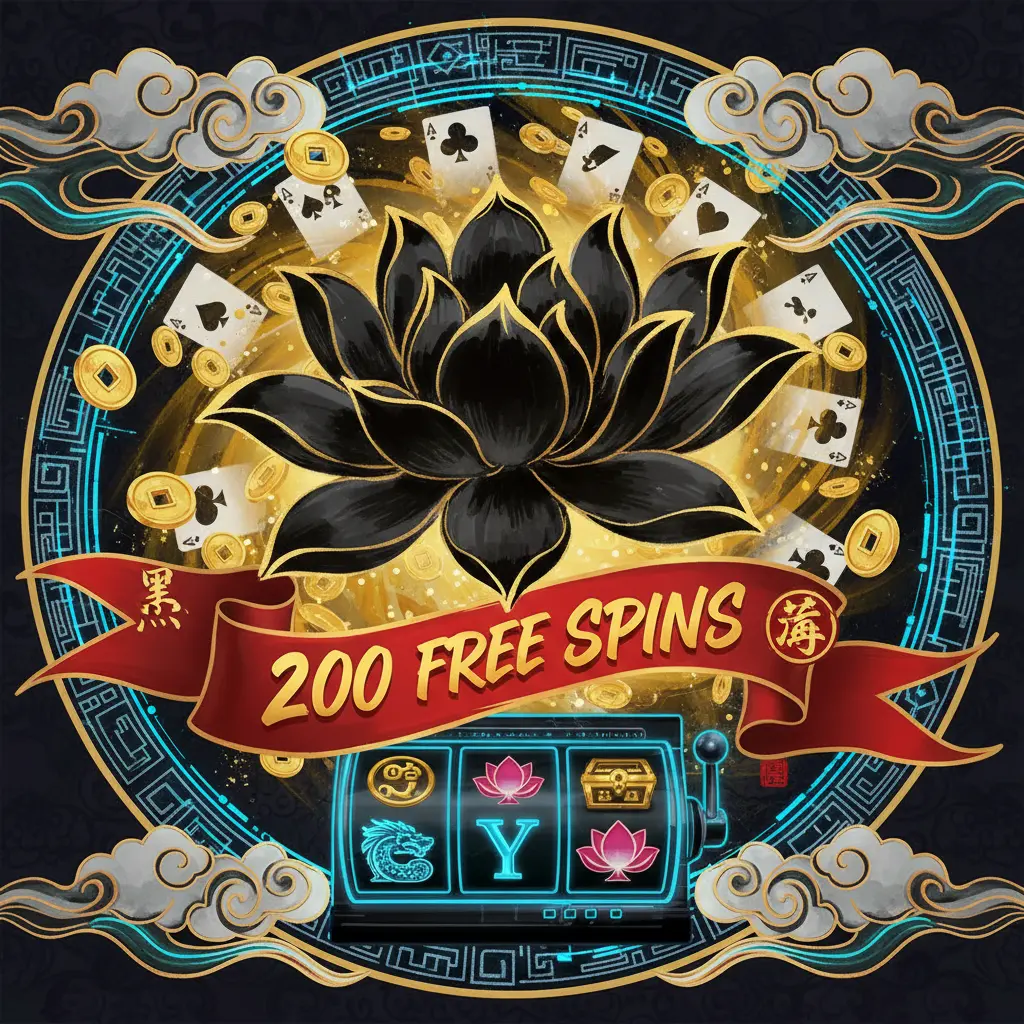 200 free spins - Black